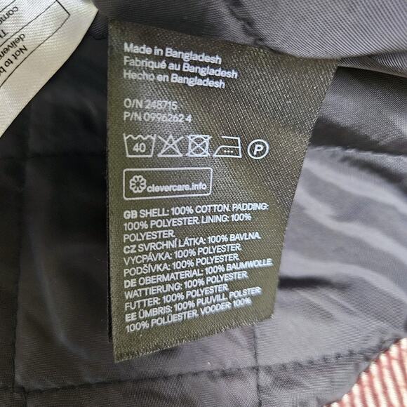 H&M Oversized Quilted Flannel Jacket Mens L Plaid Streetwear Shacket Winter Cozy - Picture 8 of 10